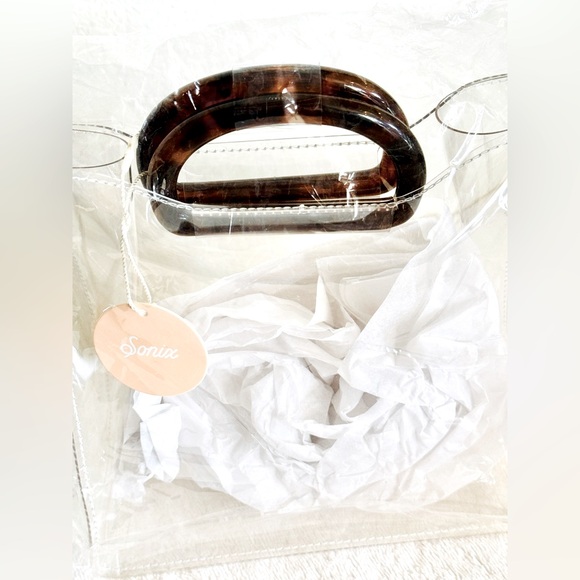 SONIX Transparent Mini Tote w/ Tort Top Handle NWT & NIP - Picture 7 of 10